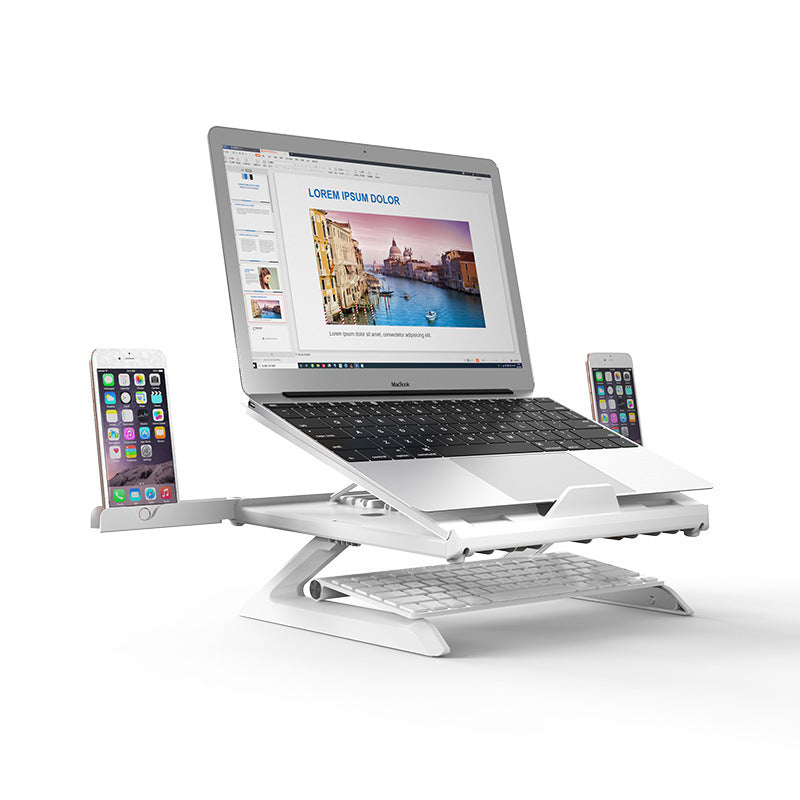 Nuevo soporte para computadora portátil, multifuncional, plegable, elevador, soporte para computadora portátil, soporte para monitor, soporte para aumento, base de aleación de aluminio