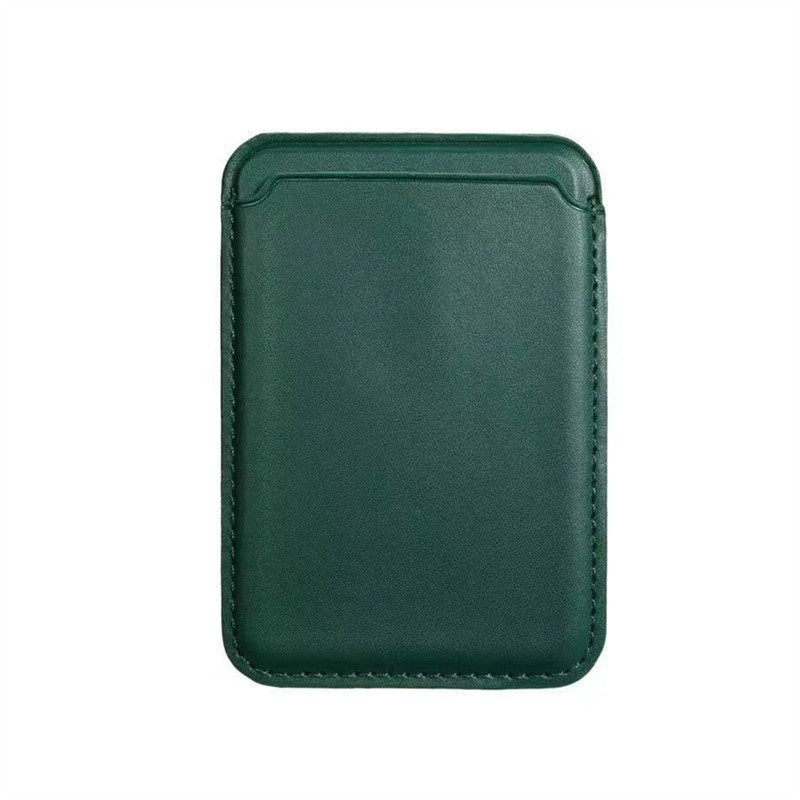 Funda magnética de cuero de lujo para tarjetas Magsafe, funda tipo billetera para teléfono 14 Pro Max 13 12, funda con accesorios de adsorción