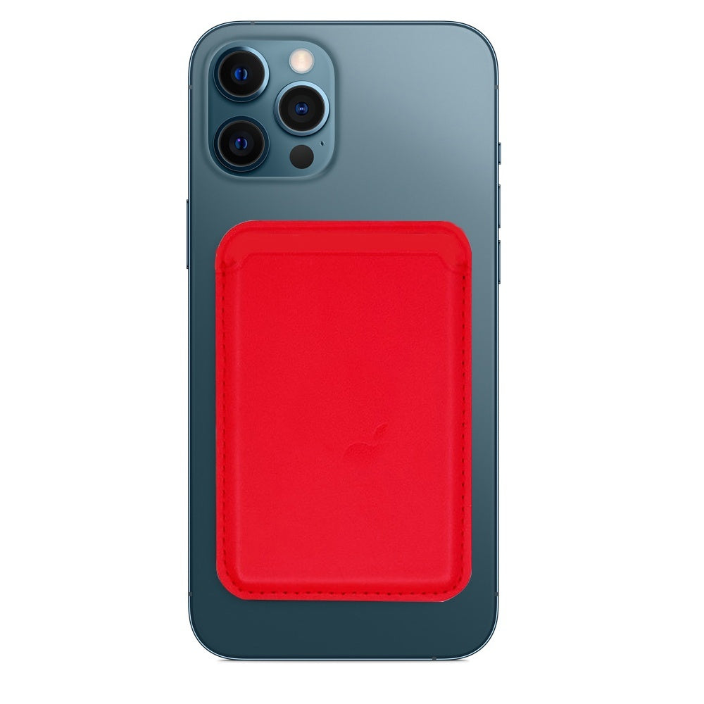 Funda magnética de cuero de lujo para tarjetas Magsafe, funda tipo billetera para teléfono 14 Pro Max 13 12, funda con accesorios de adsorción