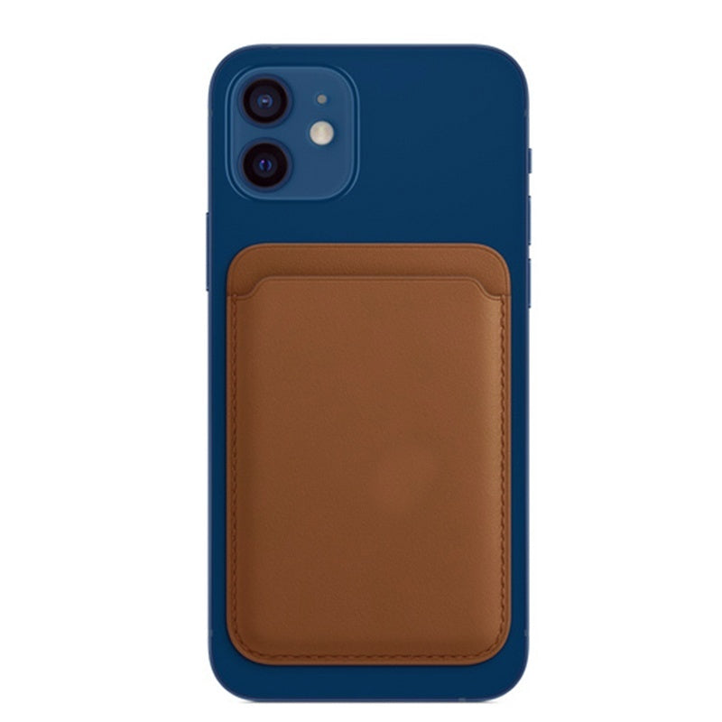 Funda magnética de cuero de lujo para tarjetas Magsafe, funda tipo billetera para teléfono 14 Pro Max 13 12, funda con accesorios de adsorción