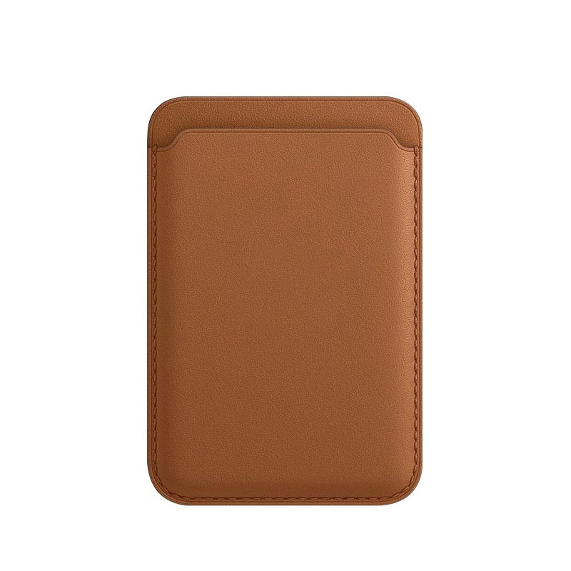 Funda magnética de cuero de lujo para tarjetas Magsafe, funda tipo billetera para teléfono 14 Pro Max 13 12, funda con accesorios de adsorción