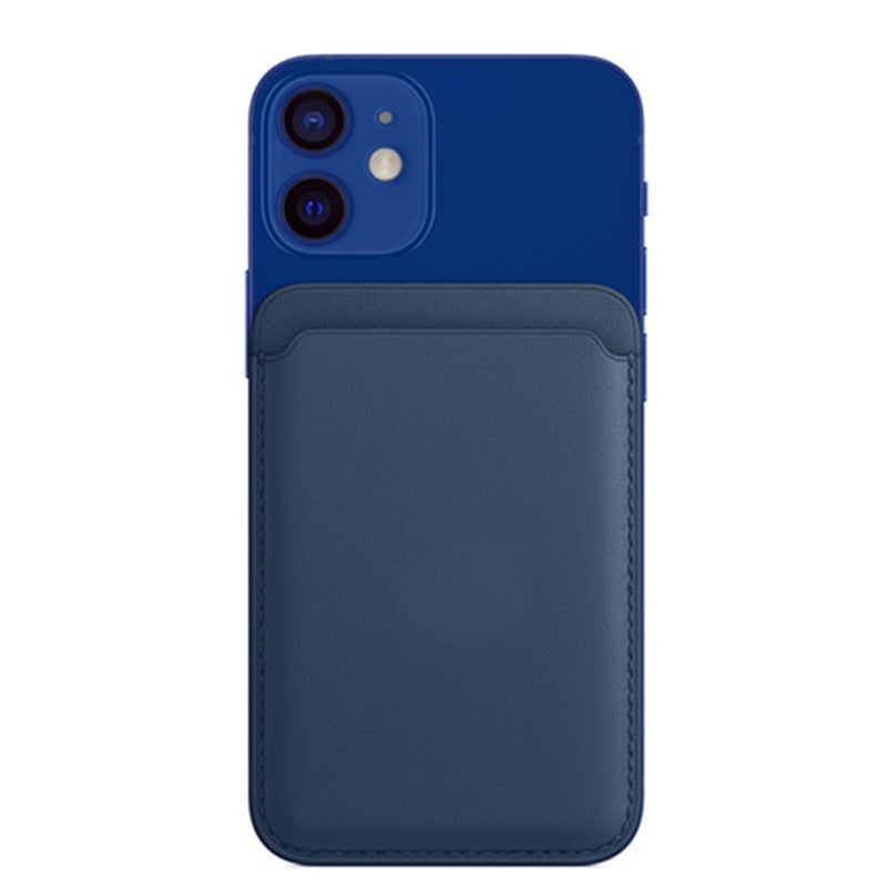 Funda magnética de cuero de lujo para tarjetas Magsafe, funda tipo billetera para teléfono 14 Pro Max 13 12, funda con accesorios de adsorción